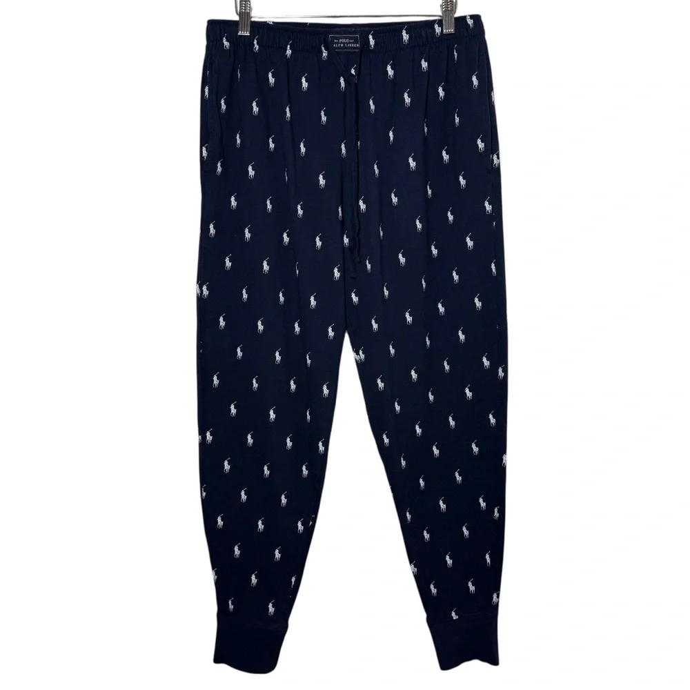 Polo Ralph Lauren Mens Polo Pony Cotton Sleep Jogger Navy Blue Nevis Large